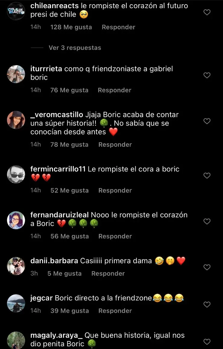 Usuarios le piden explicaciones a Ballarin por romperle el corazón a Boric.(3)