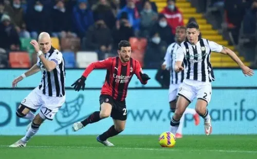Empate 1-1 de Udinese y AC Milan por la Serie A en el calcio italiano.