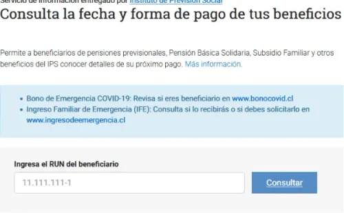 ChileAtiende: Consulta Fecha de Pago