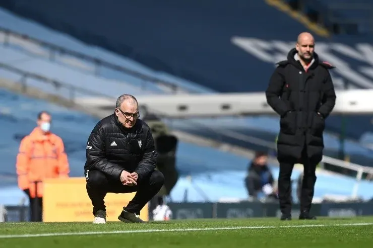 Bielsa y Guardiola se robarán las miradas en este encuentro de Premier League. (Foto: Getty)