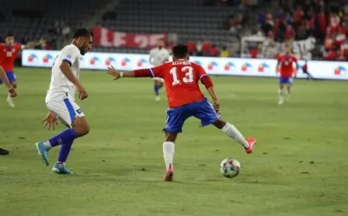 Allende en su debut ante El Salvador. (Foto: Captura)