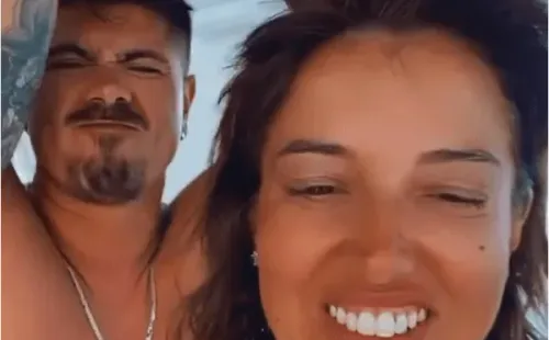 A guatita pelada el Mono Sánchez se relaja en Aruba junto a Yamila Reyna. Foto: Instagram