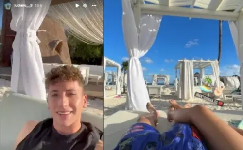 Luciano Arriaga disfrutó de un bello paisaje en su descanso tras la temporada 2021. (Foto: Captura)