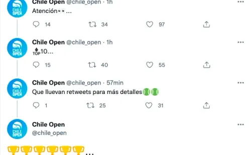 En el Twitter de Chile Open intentaron jugar al misterio antes de anunciar a Casper Ruud en el próximo ATP de Santiago en febrero de 2022. (Foto: Captura)
