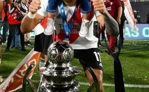 Paulo Díaz levantó la copa de la liga Argentina con River Plate. Foto: Instagram-