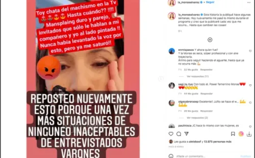 Monserrat Álvarez vuelve indignarse por el machismo en la TV.