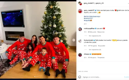 Gary Medel junto a su familia celebrando Navidad. (Foto: Captura)