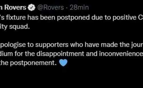 Blackburn Rovers y la suspensión de su partido contra Hull City.