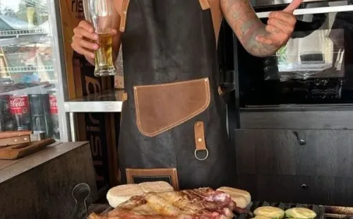 El asado que se mandó Javier Parraguez. Foto: Instagram.