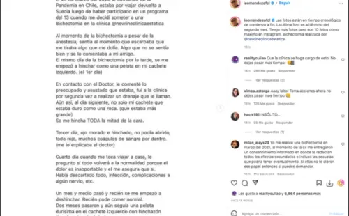 Leo Méndez Jr. lanza denuncia contra clínica por fallida bichectomía.(1)