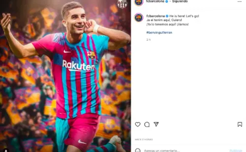 Ferran Torres fue anunciado como nuevo fichaje del Barcelona para 2022. (Foto: Captura)