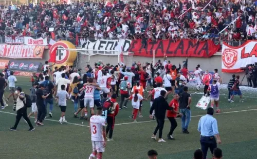 Los festejos de los hinchas de Copiapó una vez que superaron a Deportes Temuco