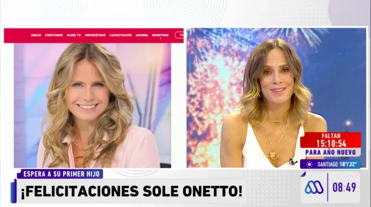 ¿Cuántos meses de embarazo tiene Soledad Onetto?(1)