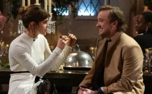 Emma Watson y Tom Felton tuvieron su reencuentro en el especial de Harry Potter. Foto: HBO Max.