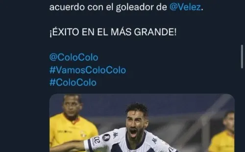 La presentación del refuerzo de Colo Colo escrita por una cuenta falsa