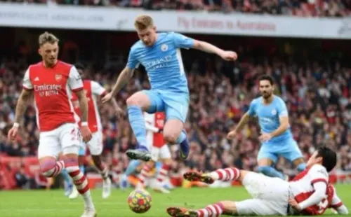 Manchester City derrotó 2-1 al Arsenal en la agonía | Foto: Twitter