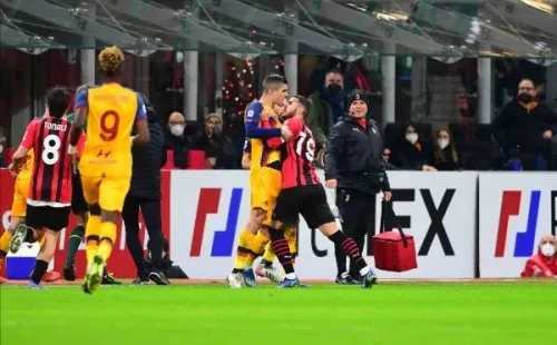 Partido caliente el triunfo del Milan ante Roma.