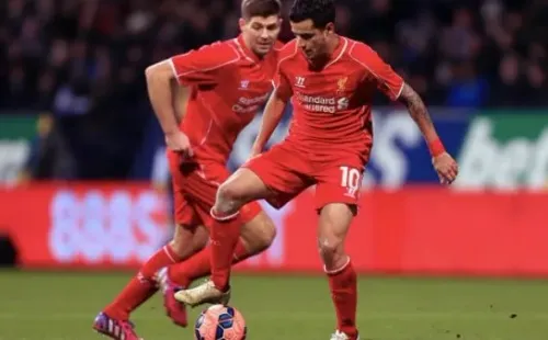Steven Gerrard y Coutinho compartieron vestuario en Liverpool | Foto: Getty Images.