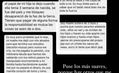 Rocío Toscano expone a su ex pareja como un “papito corazón”.(2)