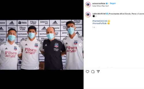 El Cacique presentó en Argentina a sus refuerzos para la temporada 2022. (Foto: Captura Instagram Colo Colo)