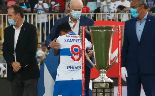 El presidente de la UC salió a aclarar las informaciones que avisaban de una posible partida de Zampedri del club. (foto: Agencia Uno)