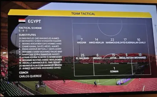 Así se vio el 5-5-0 de Egipto en televisión inglesa.