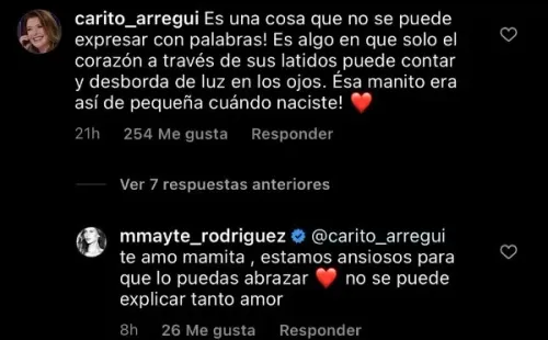 Carolina Arregui reacciona feliz tras el nacimiento del hijo de Mayte Rodríguez.