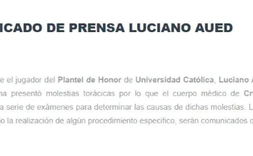 El comunicado de Universidad Católica.