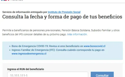 ChileAtiende: Consulta de Bonos