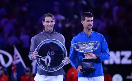 Nadal y Djokovic se enfrentaron en la final del Australian Open en 2019, instancia donde el serbio se impuso al español por 6-3, 6-2 y 6-3 en poco más de dos horas. (Foto: Getty)