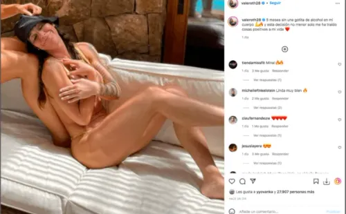 Vale Roth celebra: “5 meses sin una gotita de alcohol”.(1)