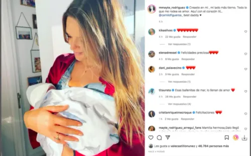 ¡Mayte Rodríguez compartió la primera foto junto a su hijo!(1)