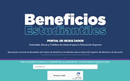 Beneficios Estudiantiles: resultados.beneficiosestudiantiles.cl