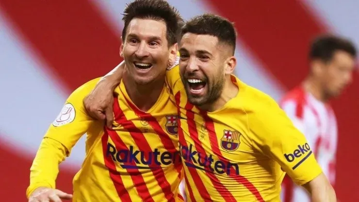 Jordi Alba Barcelona Barca leo messi