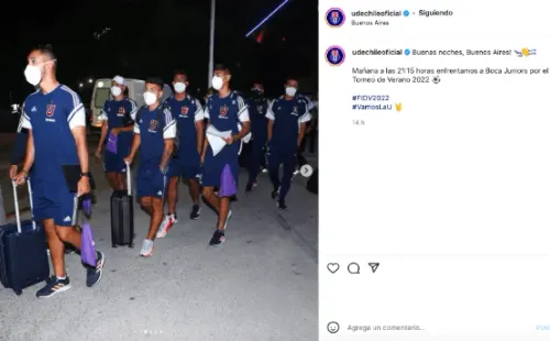 Universidad de Chile ya está en Buenos Aires para enfrentar a Boca Juniors. (Foto: Captura Instagram)