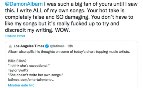 Gabriel Boric cierra filas con Taylor Swift ante polémica con Damon Albarn.(1)