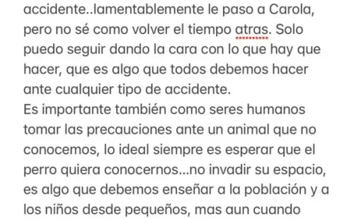 Dani Castro entrega versión sobre ataque de su perro a mujer.(11)