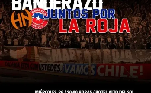 El afiche del llamado al banderazo para la selección chilena