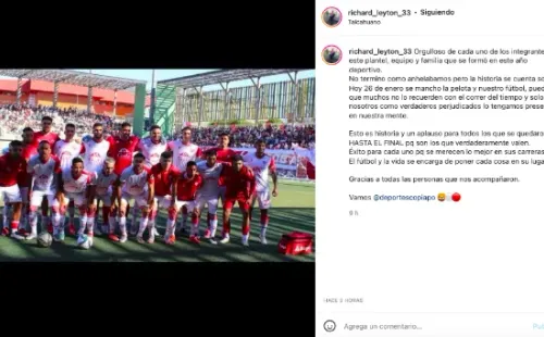 El arquero del cuadro nortino sacó la voz a través de sus redes sociales y disparó que la pelota se manchó en la definición de la Liguilla de Promoción. (Foto: Captura Instagram)