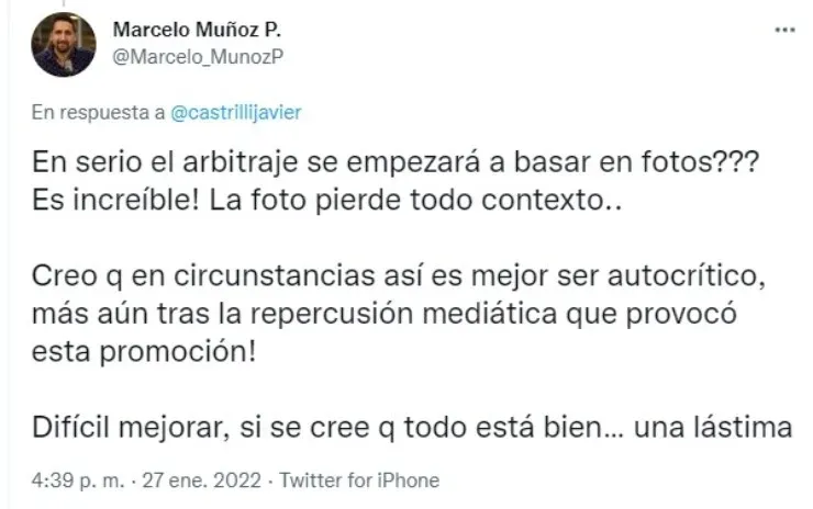 Marcelo Muñoz no se las mandó a decir con nadie a Javier Castrilli