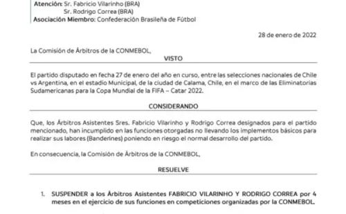 El documento por la sanción a los asistentes