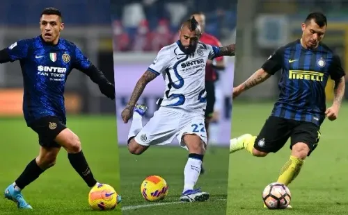 Sánchez, Vidal y Medel han tenido la posibilidad de defender a Inter de Milán en sus carreras. (Foto: Getty)