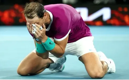 Nadal festeja su histórico título 21 en Grand Slam (Getty)