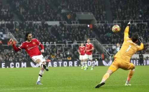 Cavani lleva 19 goles por el Manchester United | Foto: Getty.