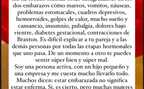 Lisandra Silva no aguanta más y se desahoga en medio de su embarazo.(1)