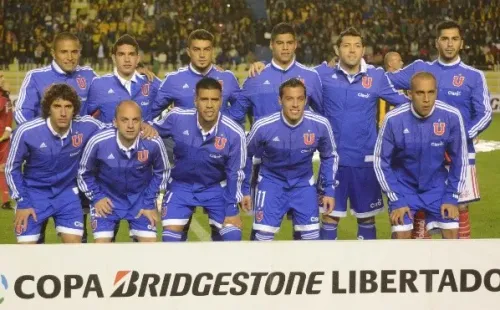 El plantel de Universidad de Chile en la noche de La Paz. Foto: Getty