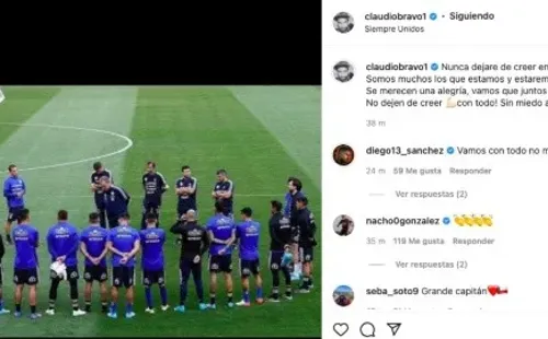 Bravo entrega su apoyo a la Roja en La Paz.