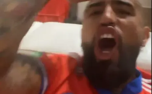 Vidal celebrando con mucho entusiasmo (Instagram)