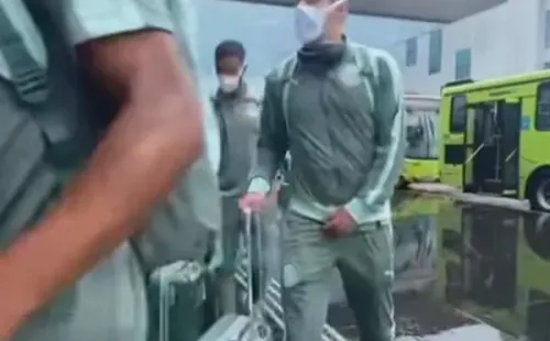 Benjamín Kuscevic va dentro de la delegación del Palmeiras