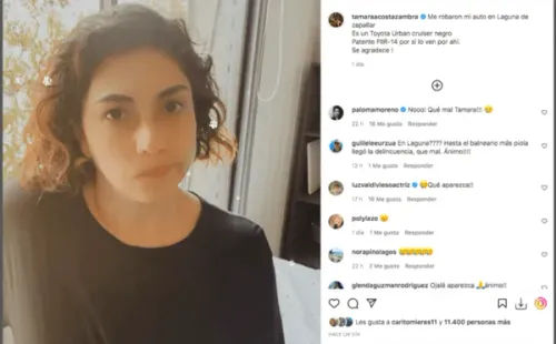 Tamara Acosta fue víctima de la delincuencia en Zapallar.